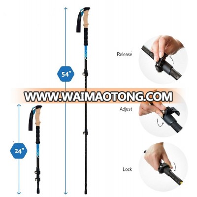 Aluminium 6061 Flip Lock Trekking Poles nordic walking stick